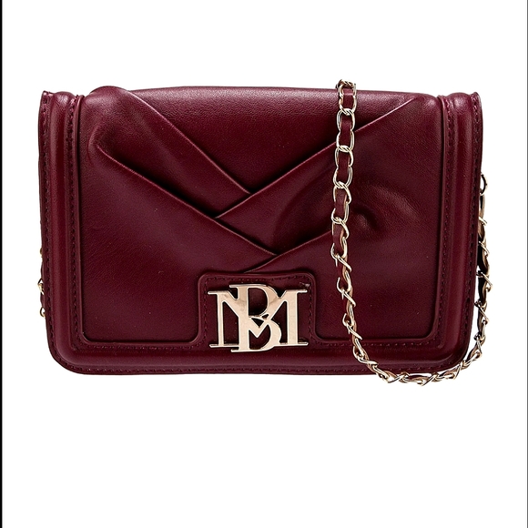 Badgley Mischka red wine pleated Crossbody purse NWT - Picture 13 of 13